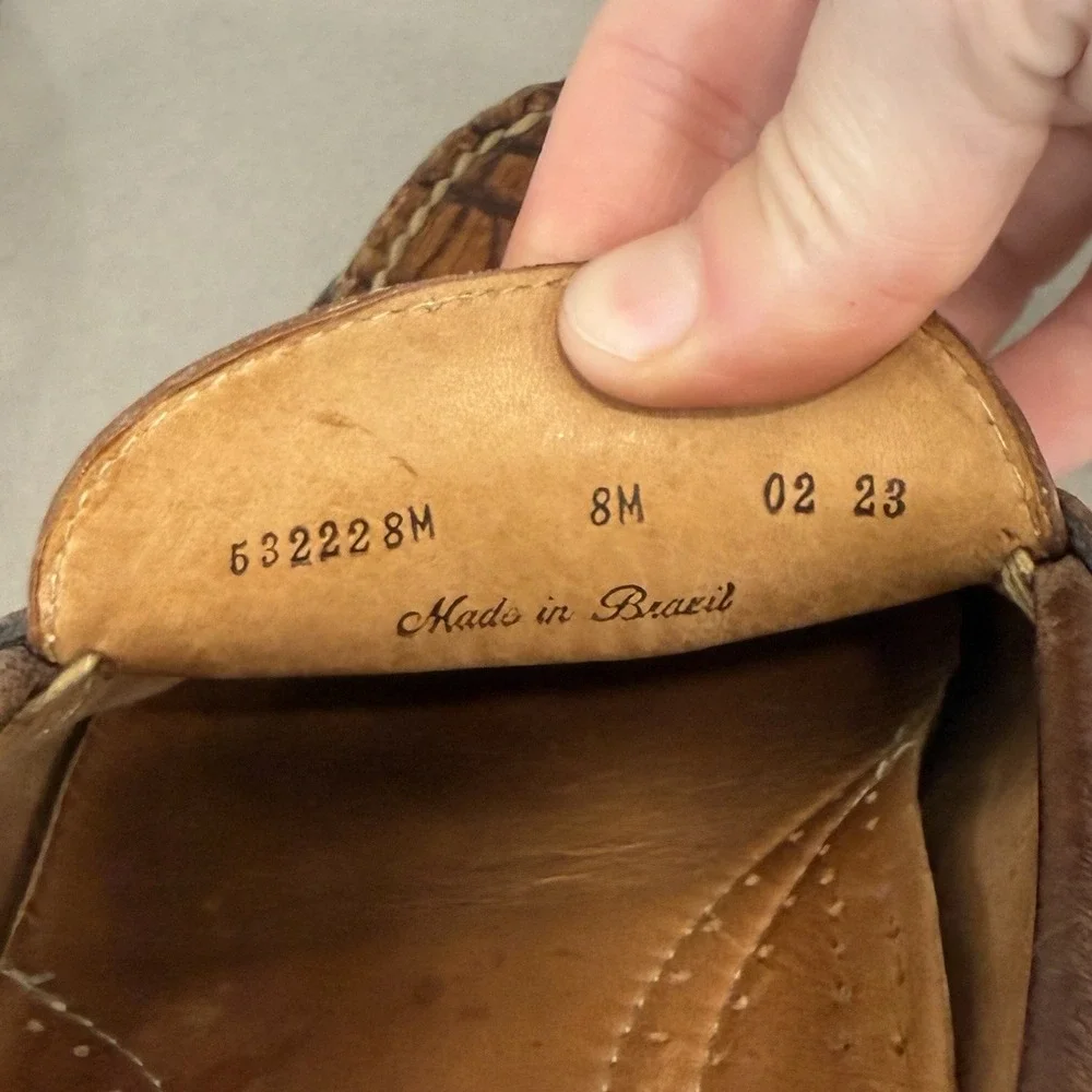 Martin Dingman Bill Alligator Penny Loafers Men's 8 Brown Old Money Heritage